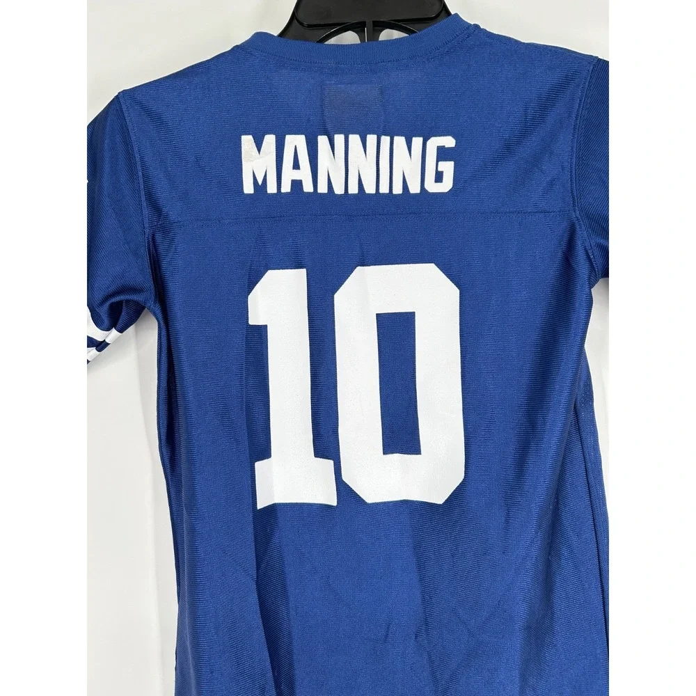 New York Giants #10 Eli Manning‎ Jersey Youth Kids Boys Small 6/7 Blue NFL